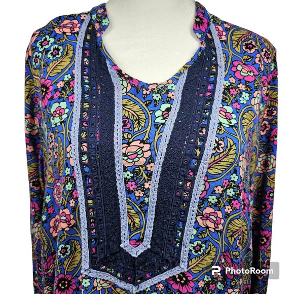 MATILDA JANE Thoughts and Dreams High-Low Purple Floral Dress Crochet Tr… - Picture 3 of 11